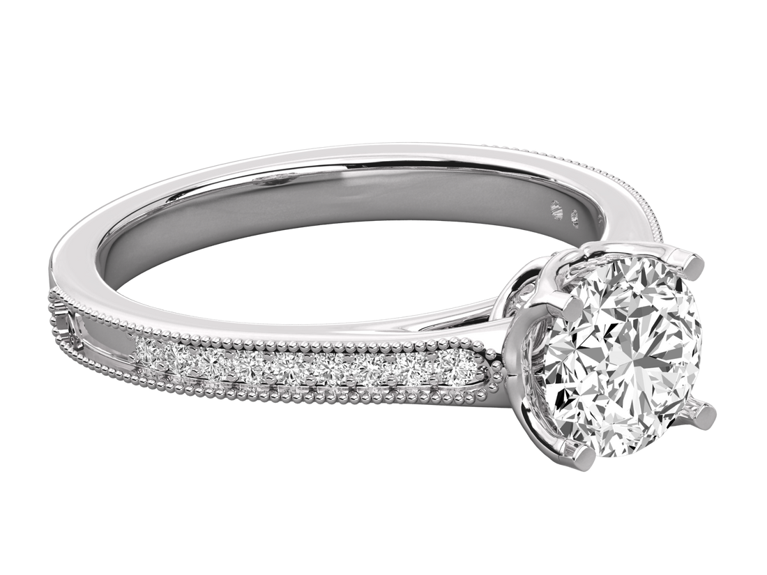 10K GOLD SOLITAIRE  LAB GROWN DIAMOND LADIES  RING.