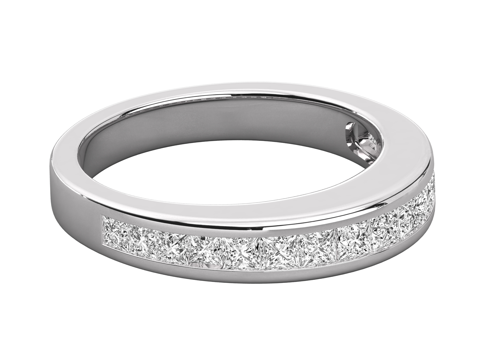 10K GOLD  LAB GROWN DIAMOND LADIES BAND RING.