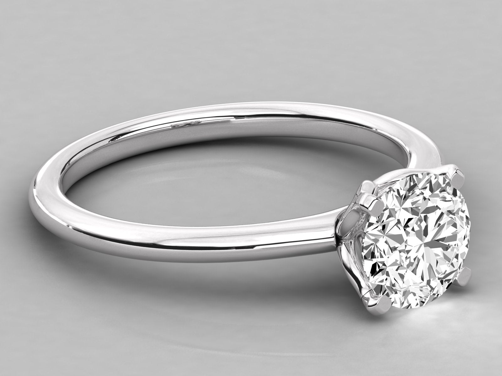 10K GOLD SOLITAIRE  LAB GROWN DIAMOND LADIES  RING.
