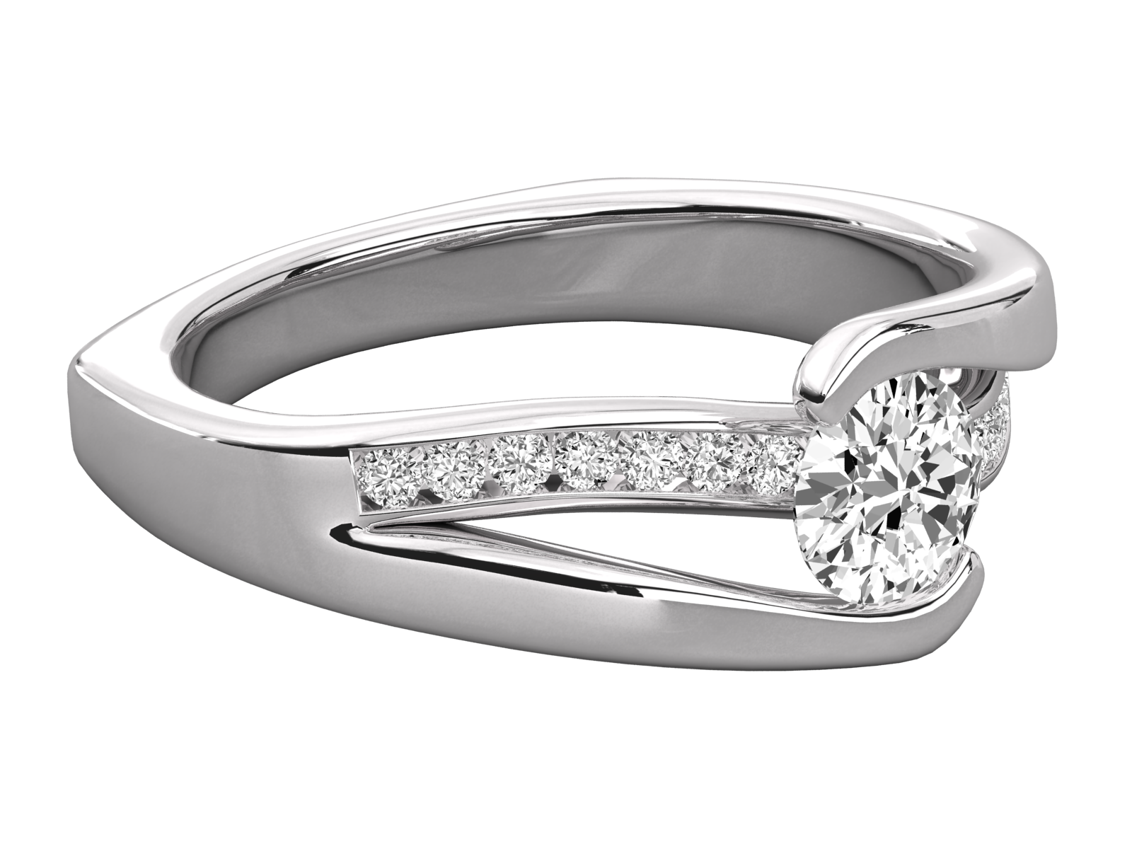 10K GOLD SOLITAIRE  LAB GROWN DIAMOND  BRILLIANT RING.