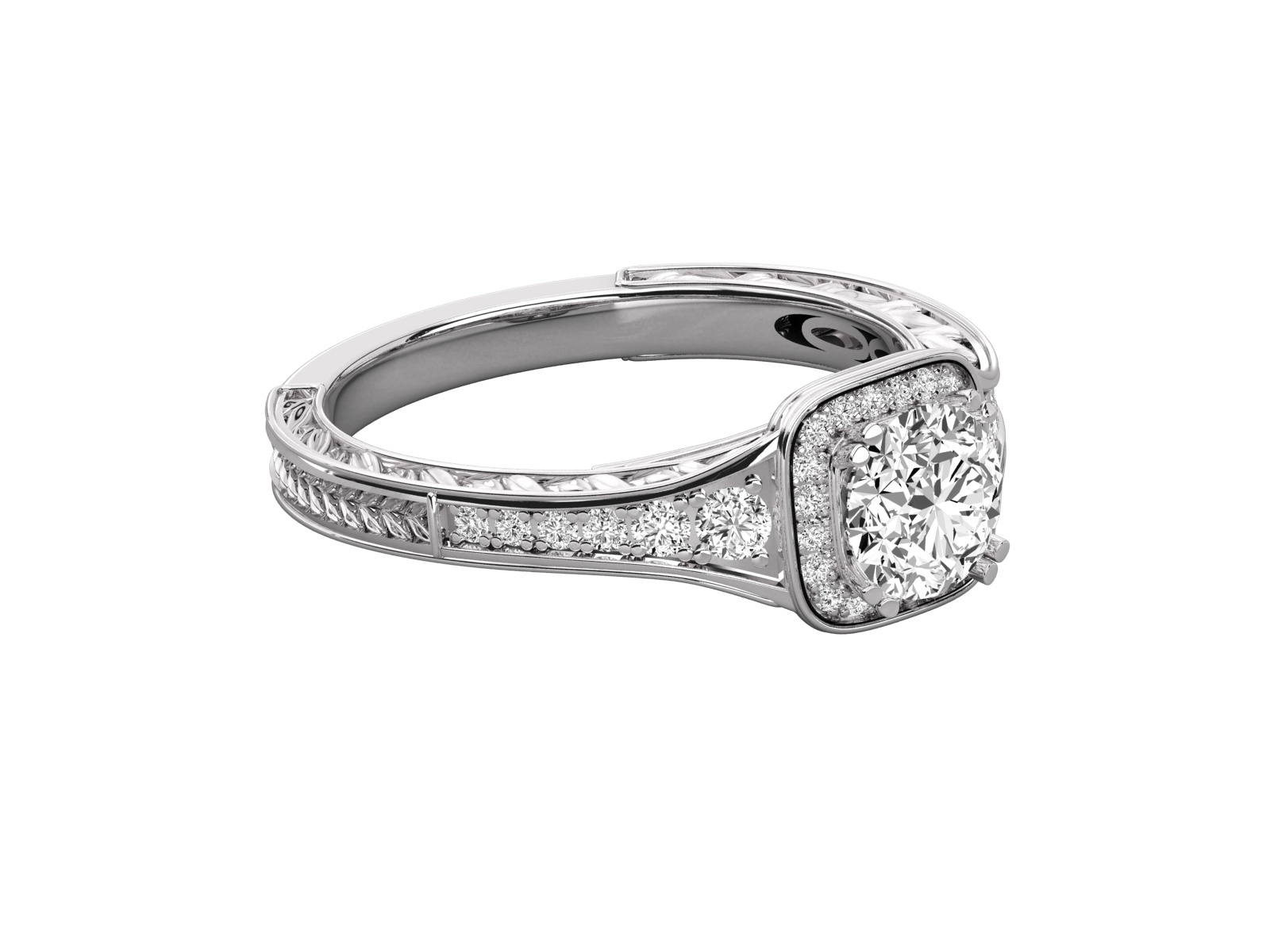 9K GOLD SOLITAIRE ROUND DIAMOND LADIES BRILLIANT RING.