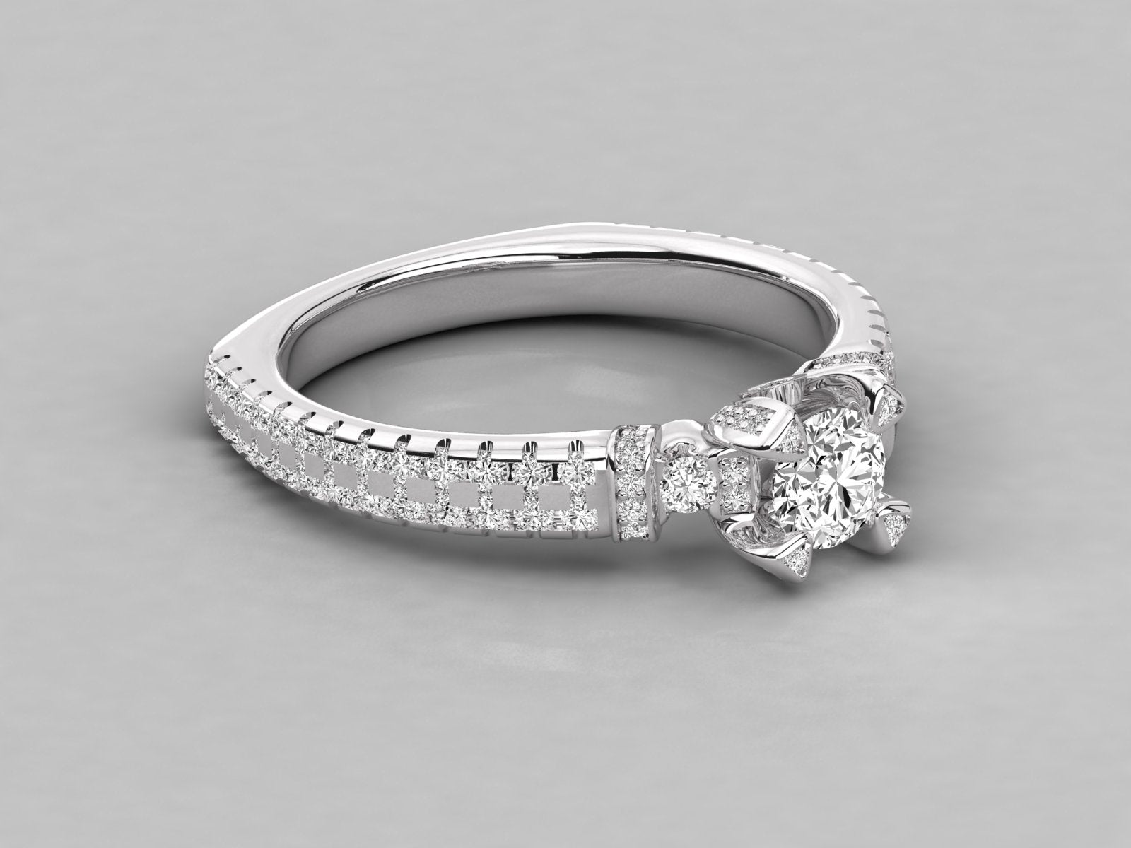 10K GOLD SOLITAIRE  LAB GROWN DIAMOND LADIES  RING.