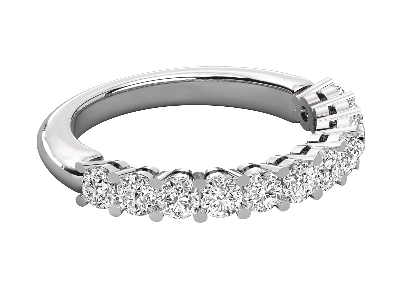 10K GOLD  LAB GROWN DIAMOND LADIES BAND RING.