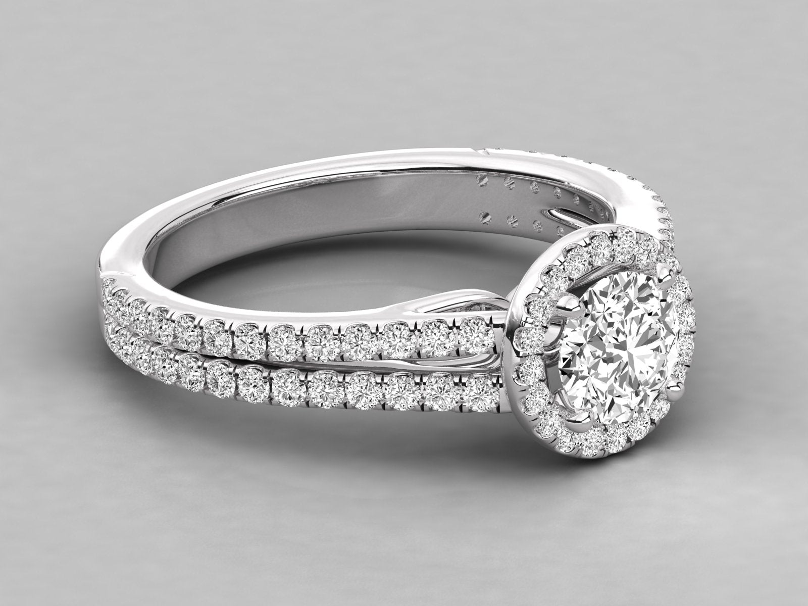 9K GOLD SOLITAIRE LAB GROWN DIAMOND LADIES  RING.