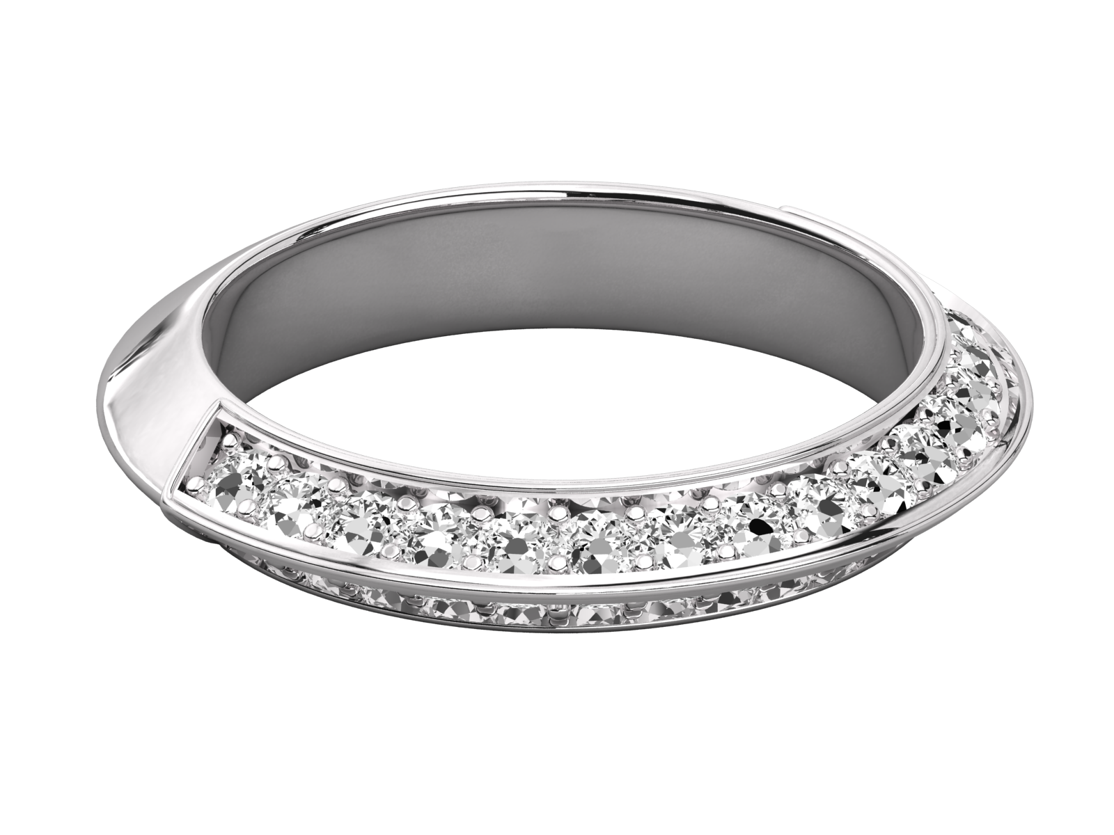 10K GOLD  LAB GROWN DIAMOND LADIES BAND RING.