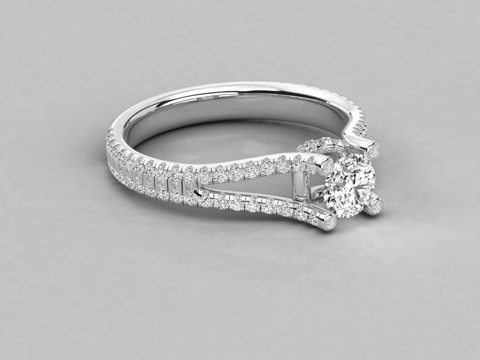 10K GOLD SOLITAIRE  LAB GROWN DIAMOND  BRILLIANT RING.