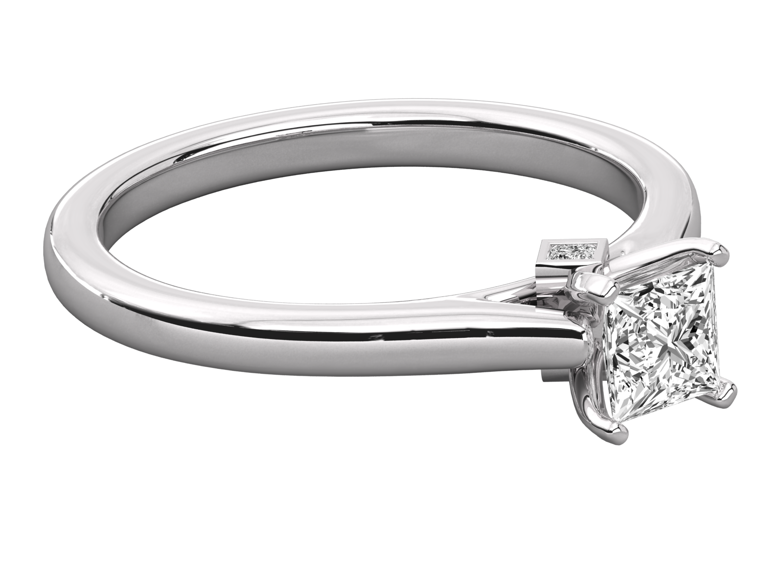 10K GOLD SOLITAIRE  LAB GROWN DIAMOND LADIES  RING.