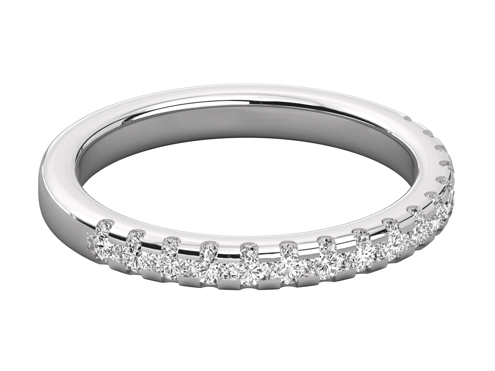 10K GOLD  LAB GROWN DIAMOND LADIES BAND RING.
