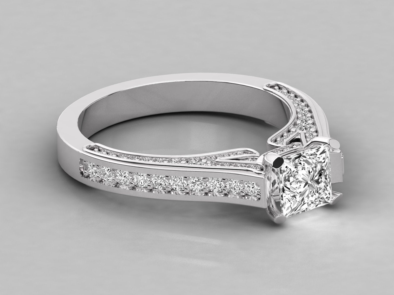 9K SOLITAIRE  LAB GROWN DIAMOND LADIES  RING.