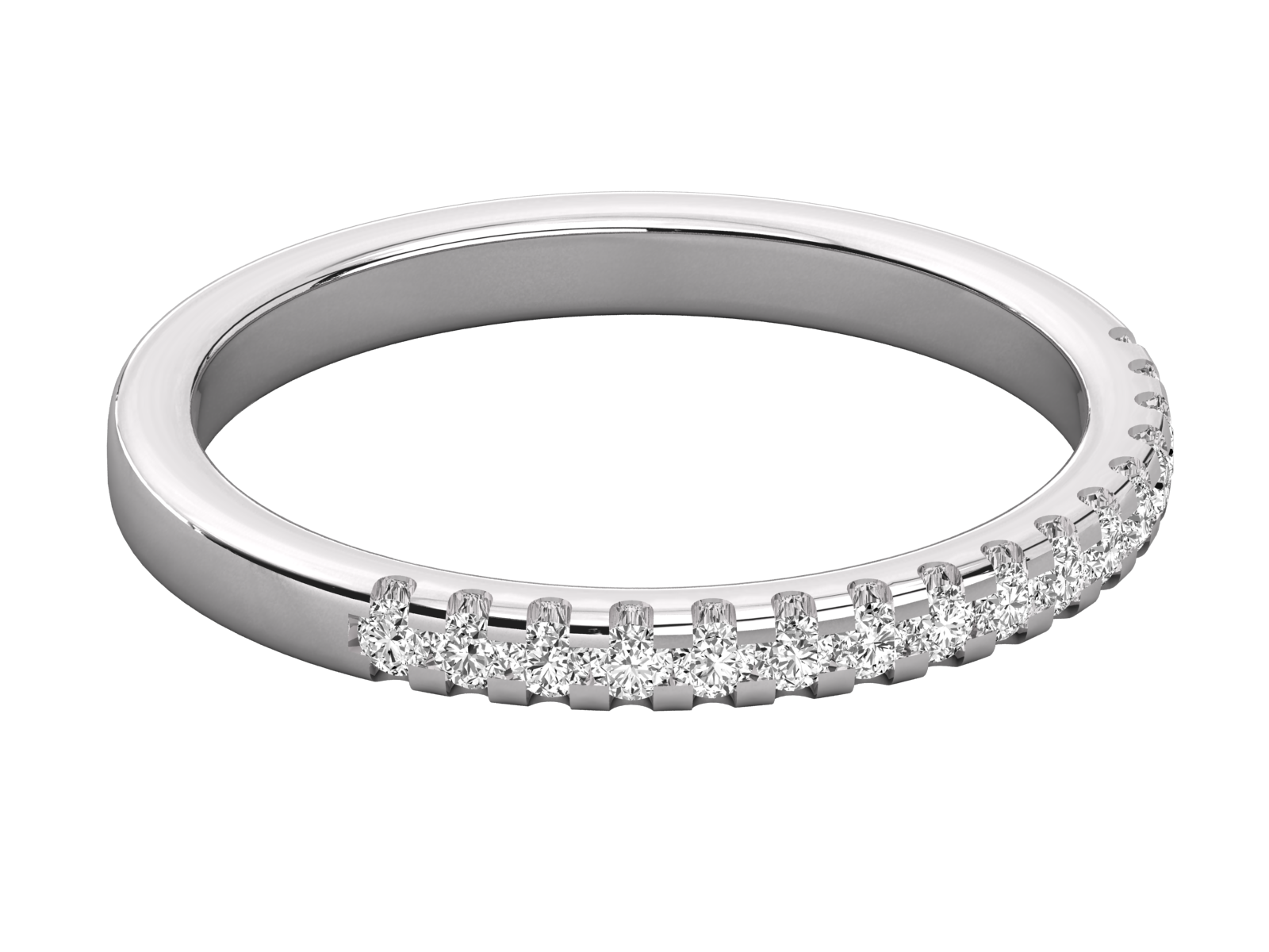 10K GOLD  LAB GROWN DIAMOND LADIES BAND RING.