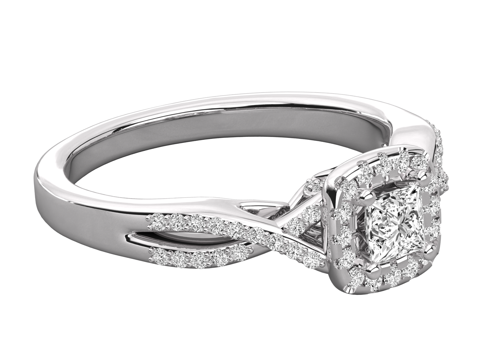 10K GOLD SOLITAIRE  LAB GROWN DIAMOND LADIES BRILLIANT RING.