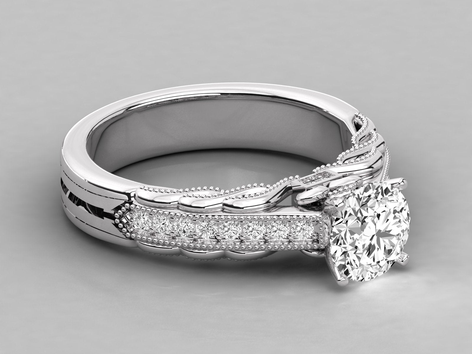 10K GOLD SOLITAIRE  LAB GROWN DIAMOND LADIES  RING.