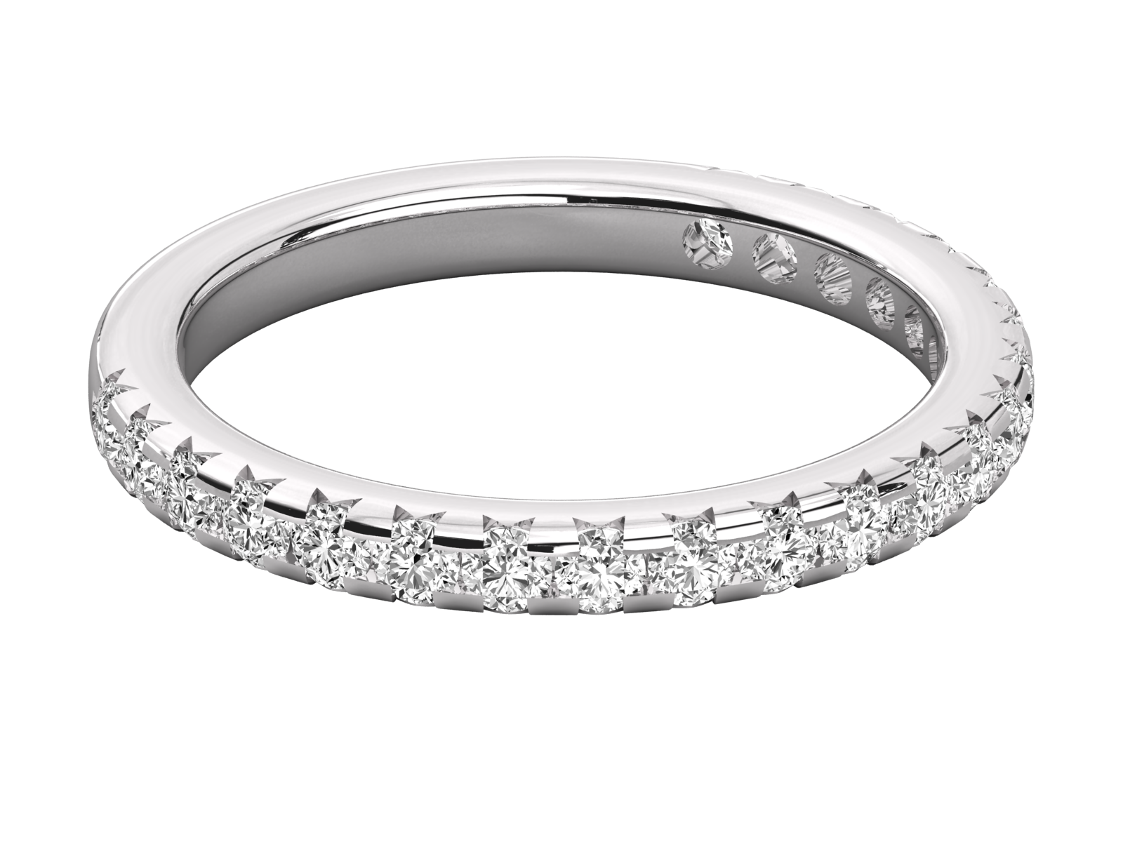 10K GOLD  LAB GROWN DIAMOND LADIES BAND RING.