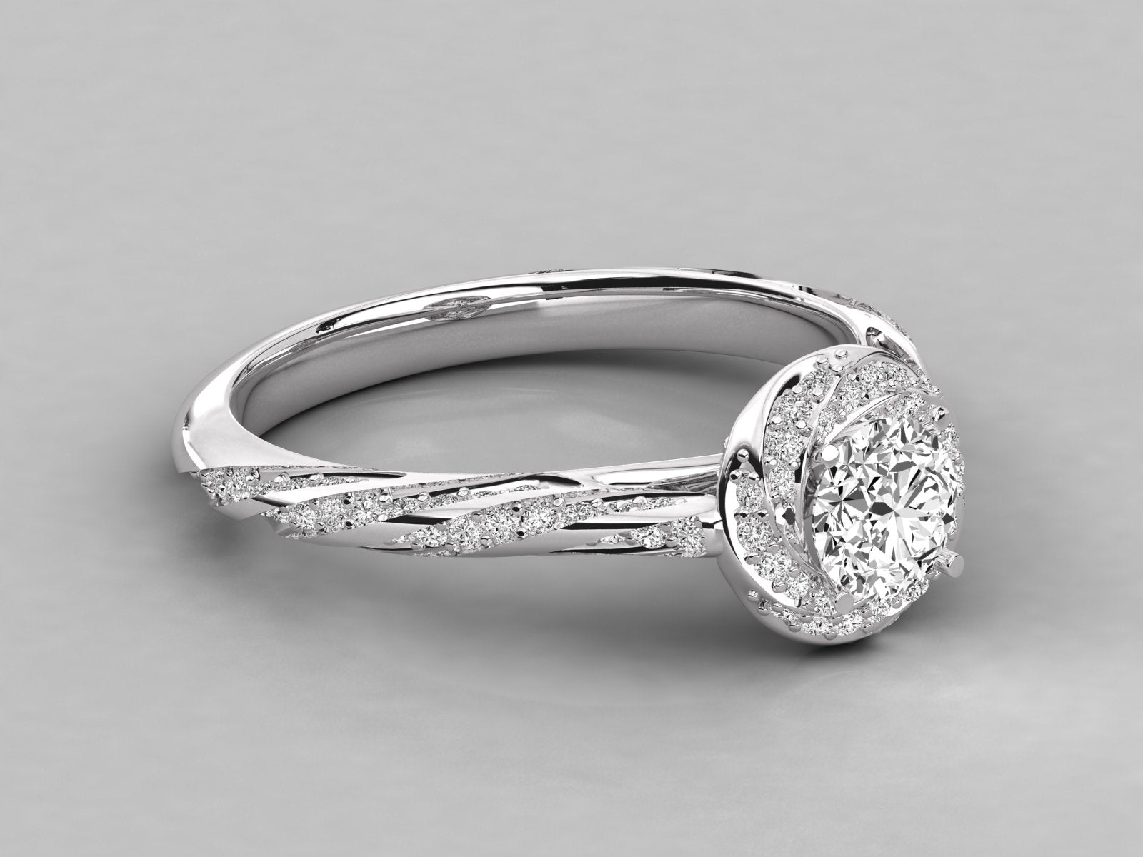 10k GOLD SOLITAIRE  LAB GROWN DIAMOND RING.