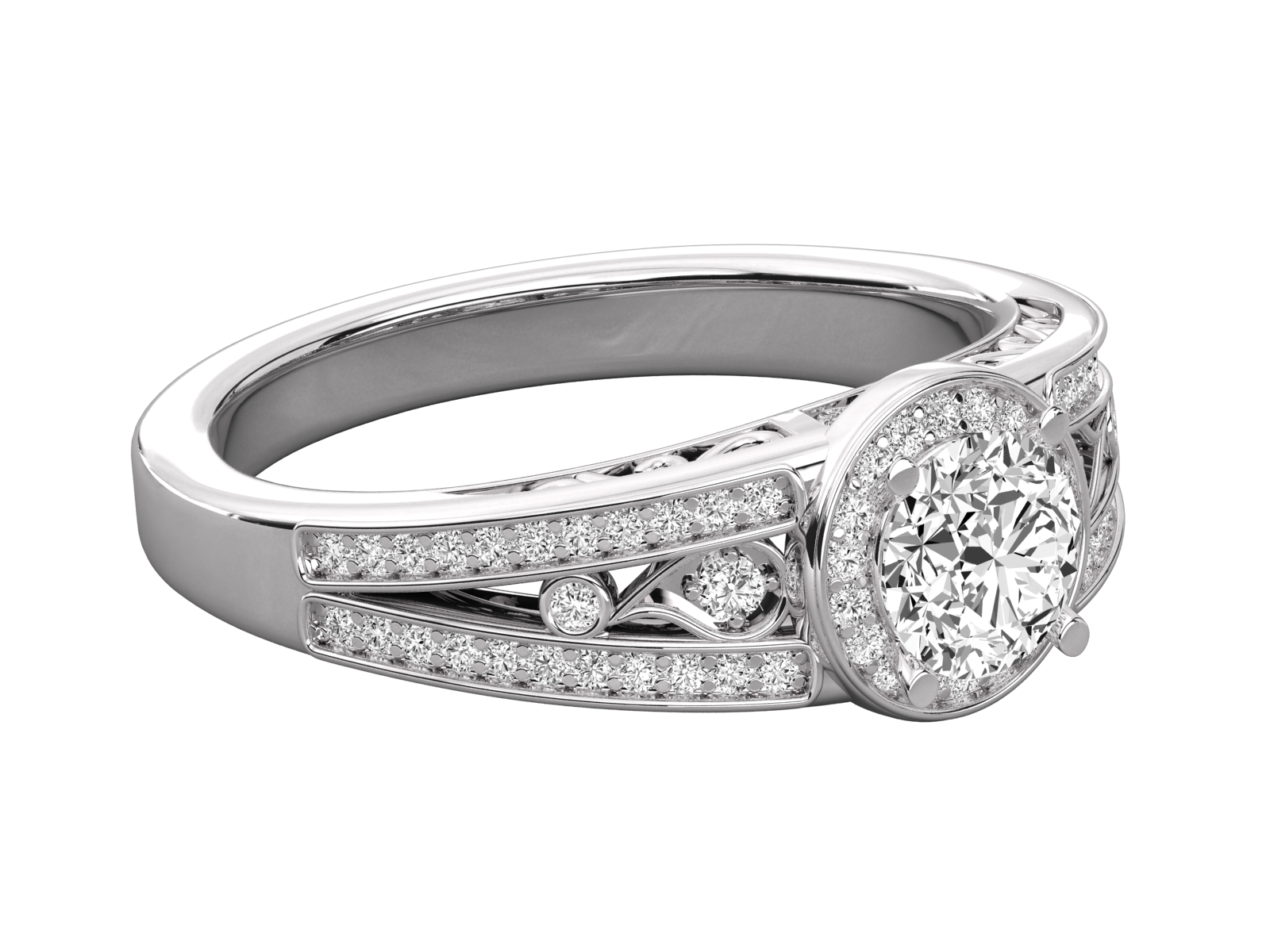 DIAMOND RING 18K GOLD SOLITAIRE  DIAMOND LADIES  RING.