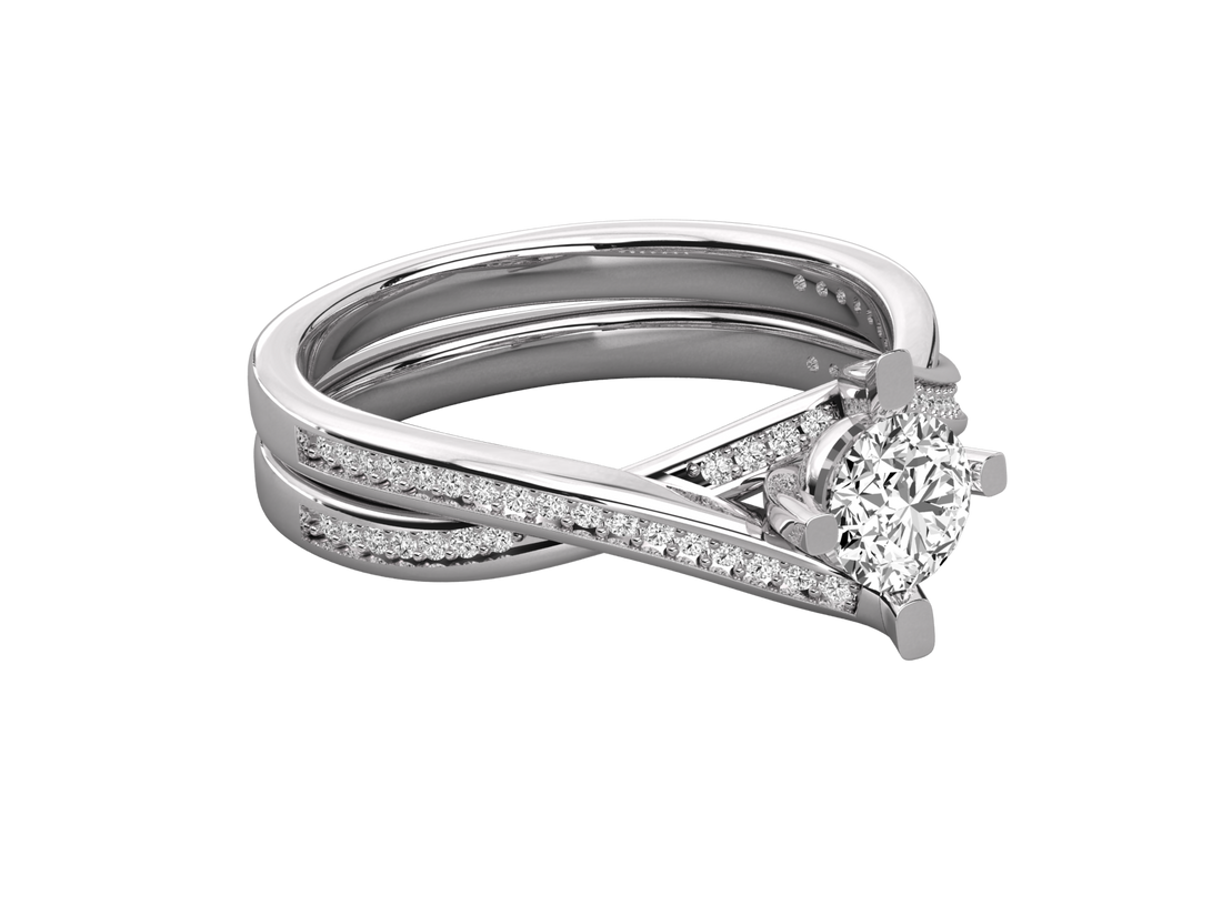10K GOLD SOLITAIRE LAB GROWN DIAMOND  BRILLIANT RING.