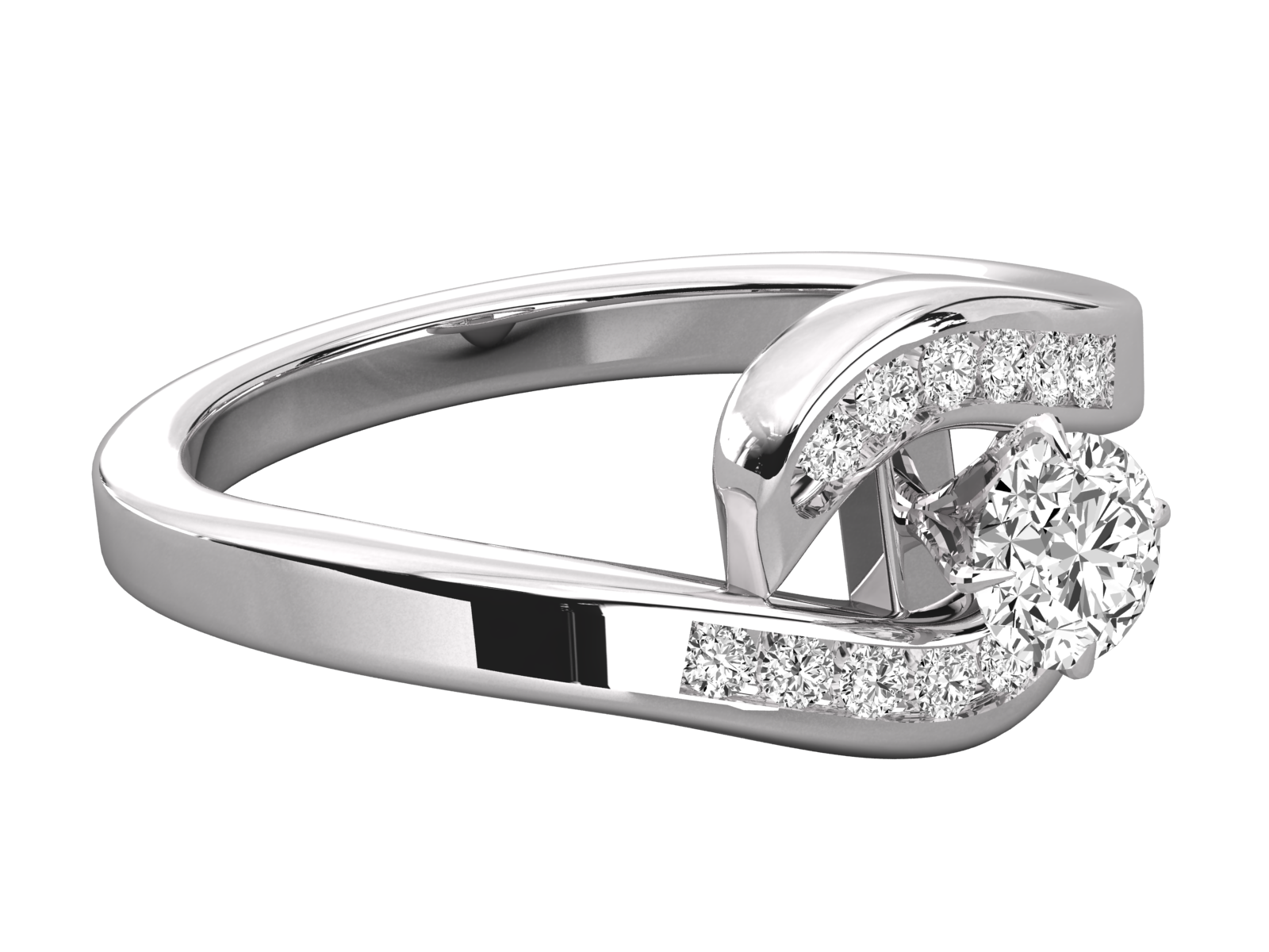 10K GOLD SOLITAIRE  LAB GROWN DIAMOND LADIES RING.