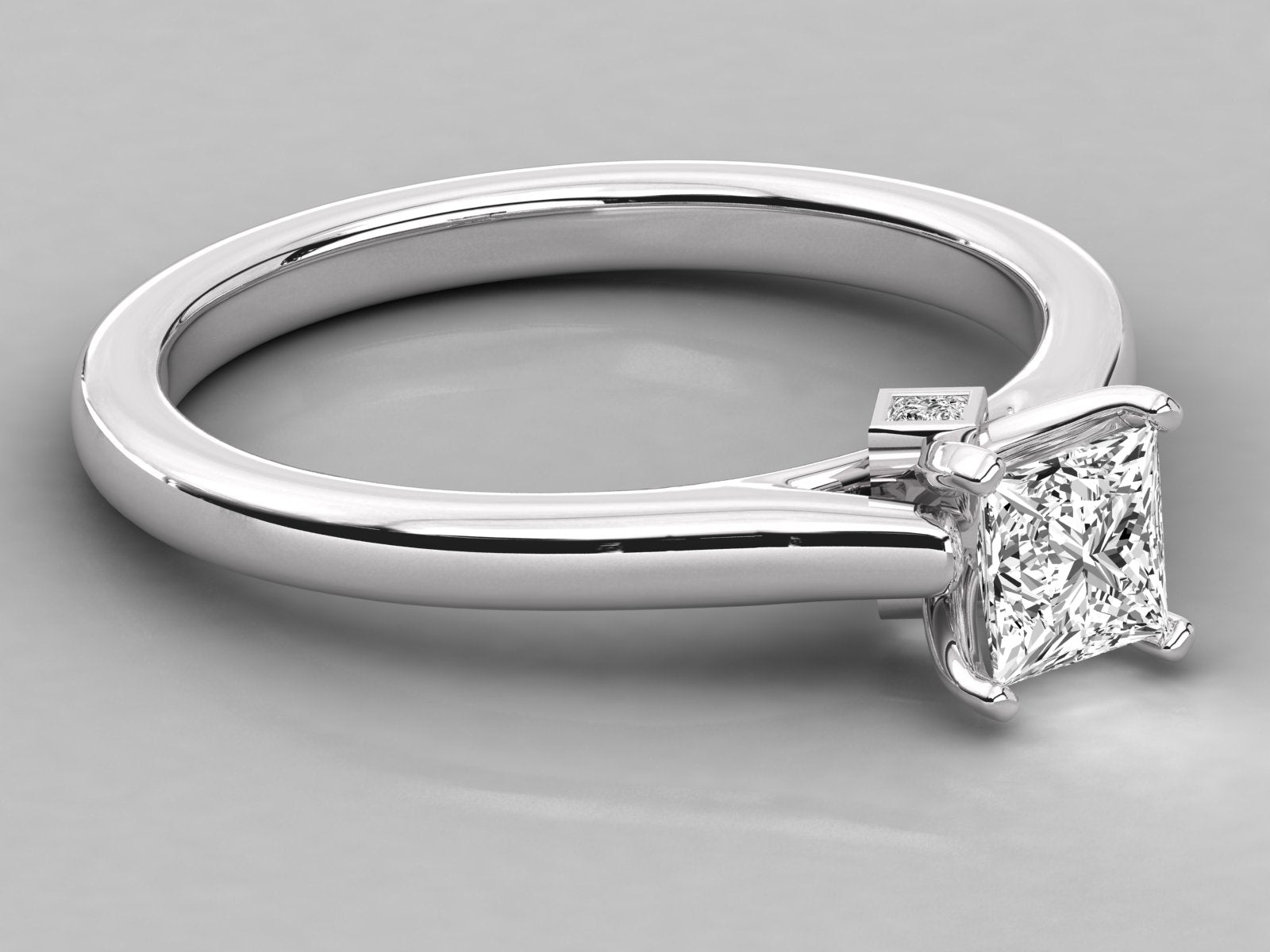 10K GOLD SOLITAIRE  LAB GROWN DIAMOND LADIES  RING.