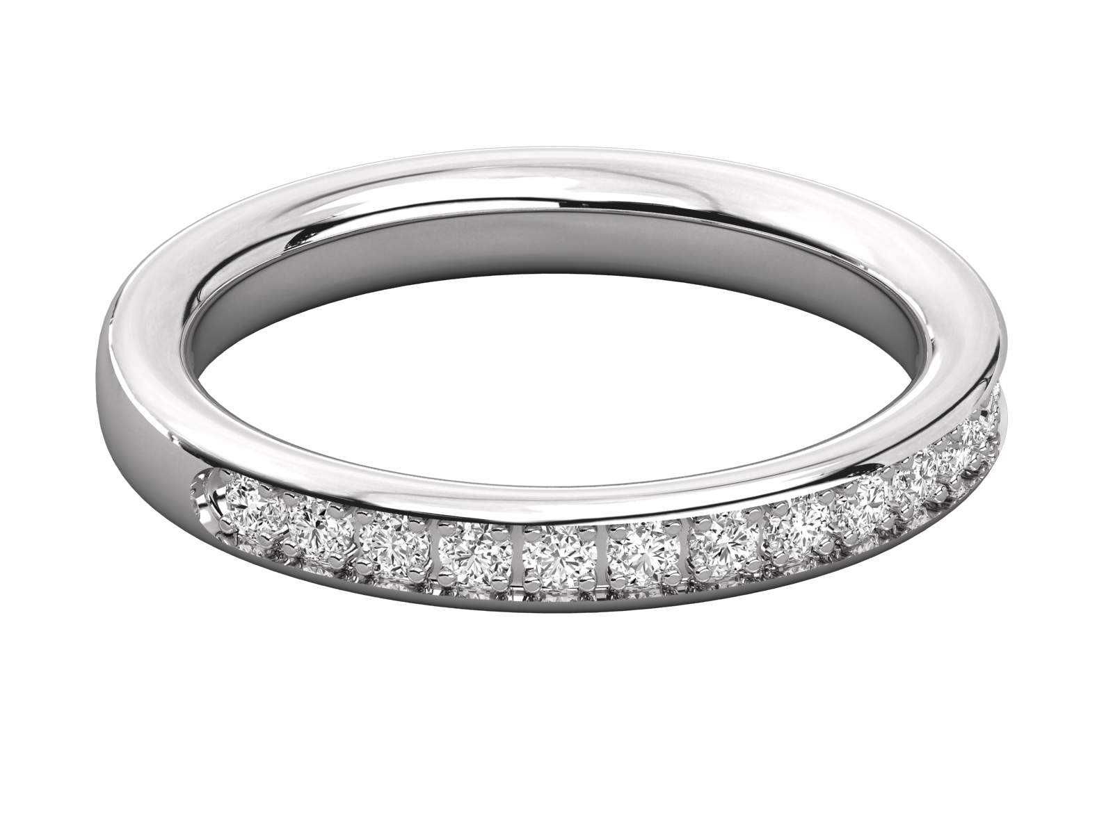 10K GOLD  LAB GROWN DIAMOND LADIES BAND RING.