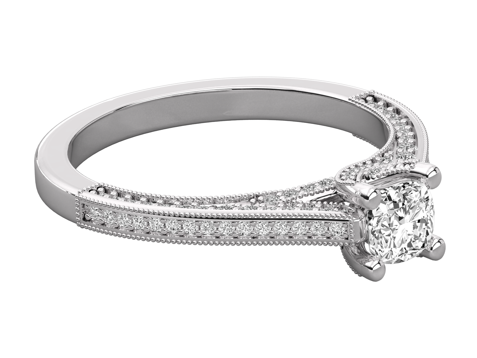 10K GOLD SOLITAIRE LAB GROWN DIAMOND LADIES  RING.