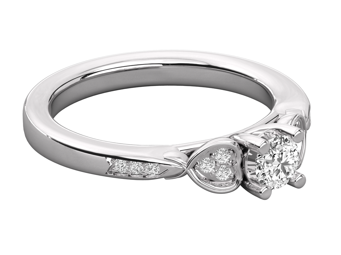 10K GOLD SOLITAIRE  LAB GROWN DIAMOND LADIES  RING.