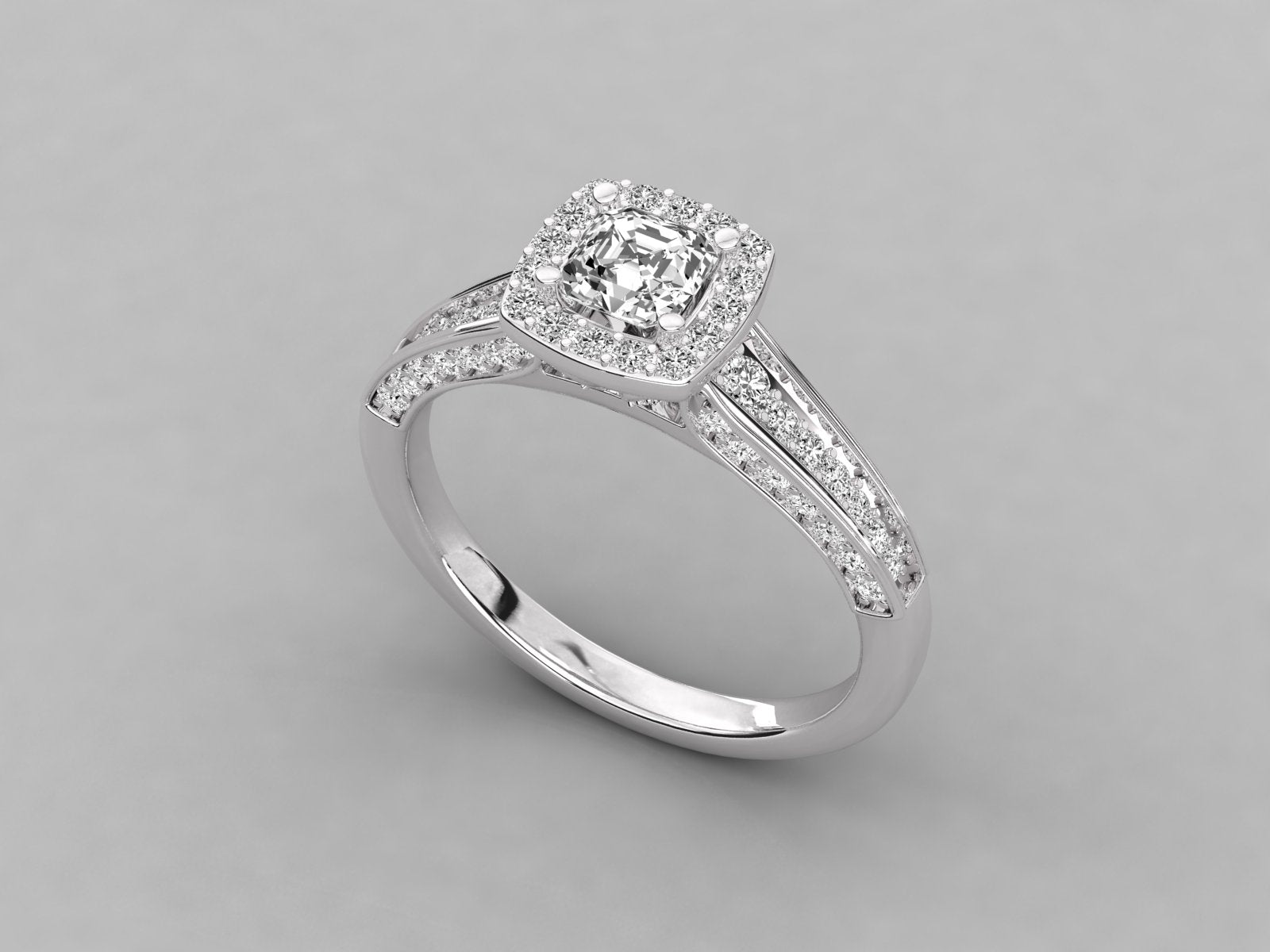 10K GOLD SOLITAIRE LAB GROWN DIAMOND LADIES  RING.
