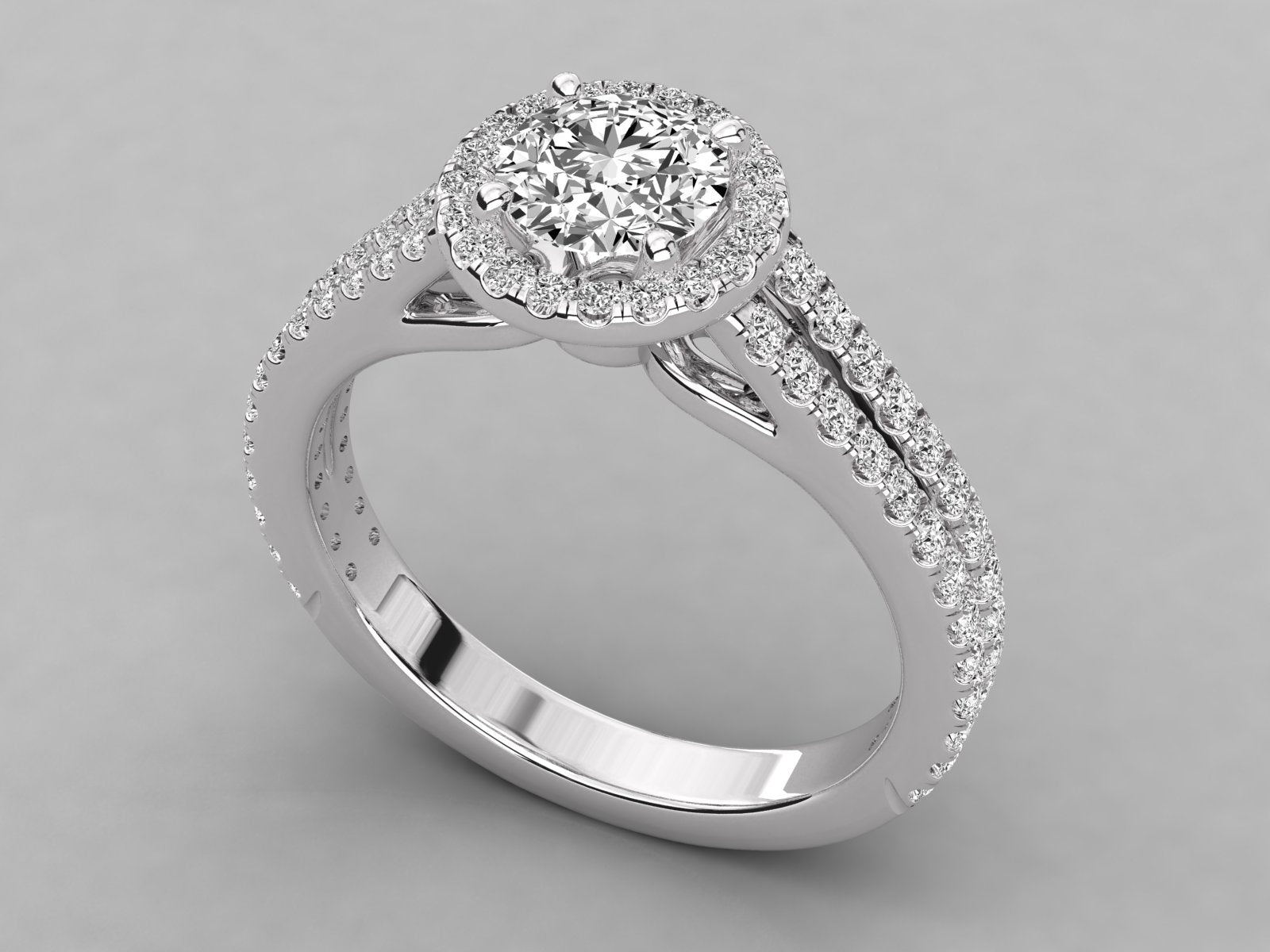 9K GOLD SOLITAIRE LAB GROWN DIAMOND LADIES  RING.
