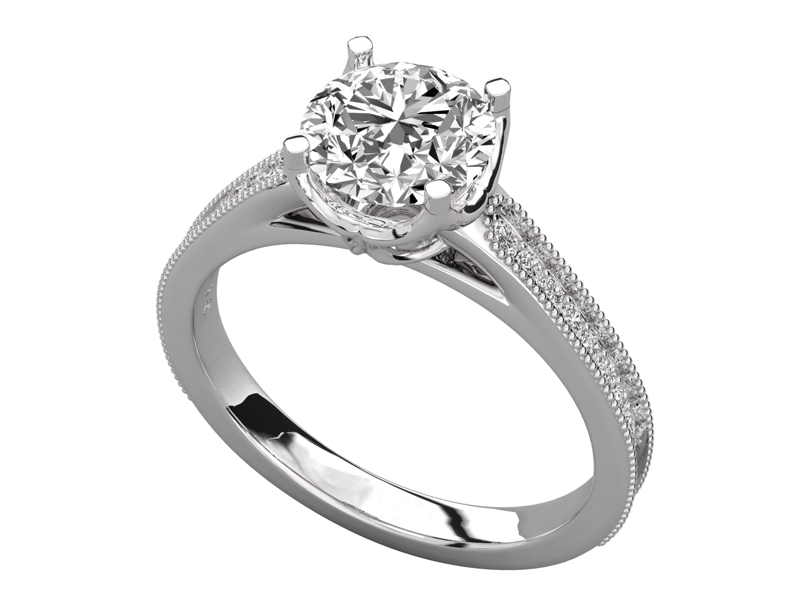 10K GOLD SOLITAIRE  LAB GROWN DIAMOND LADIES  RING.