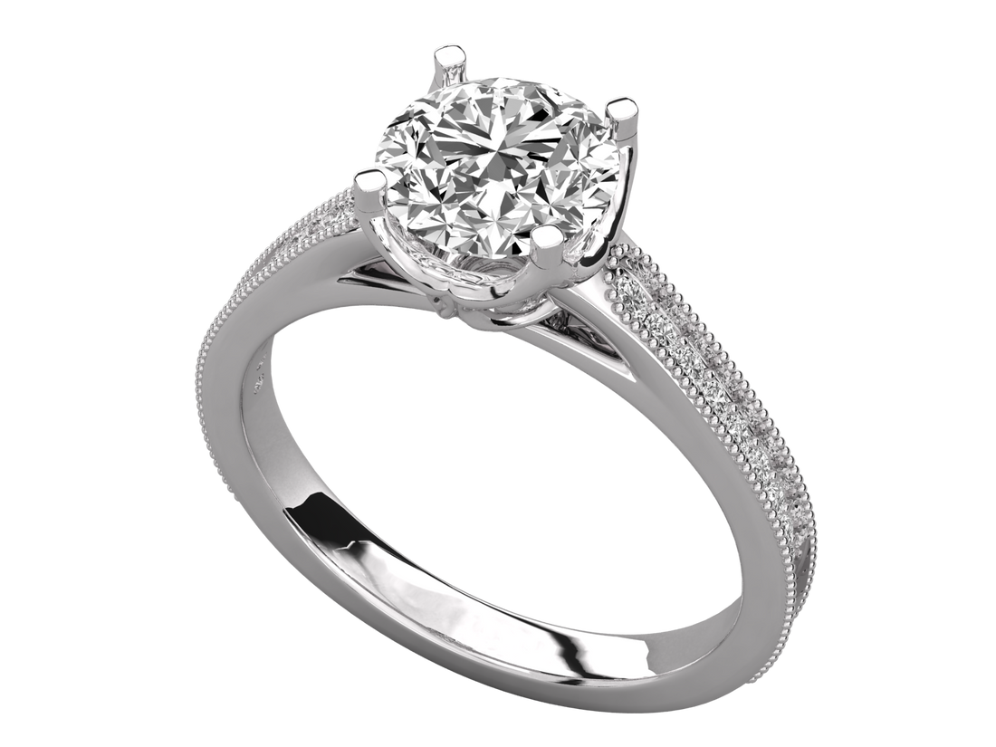 10K GOLD SOLITAIRE  LAB GROWN DIAMOND LADIES  RING.