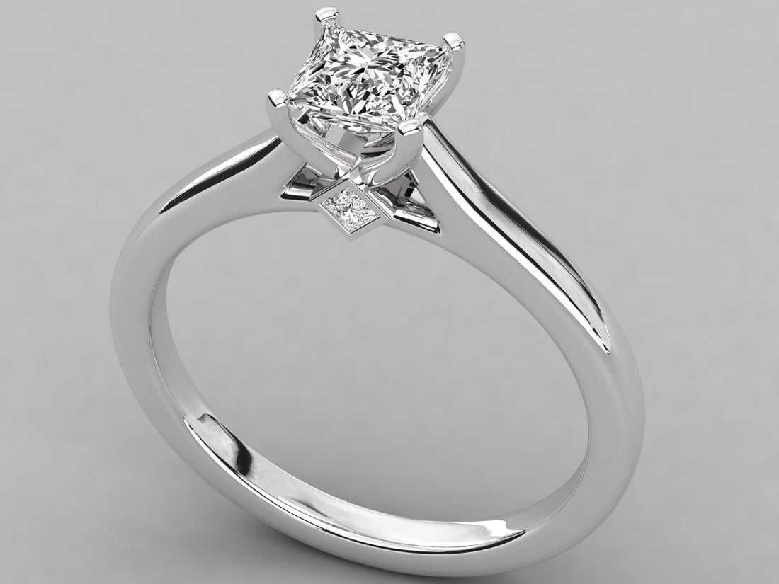 10K GOLD SOLITAIRE  LAB GROWN DIAMOND LADIES  RING.