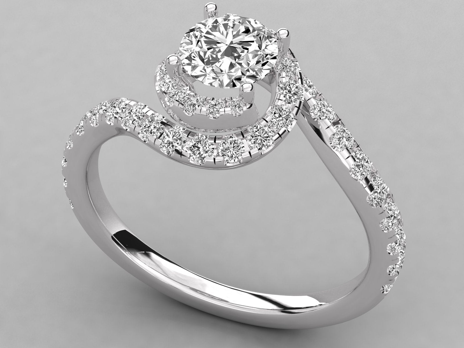 10K GOLD  LAB GROWN DIAMOND LADIES  RING.