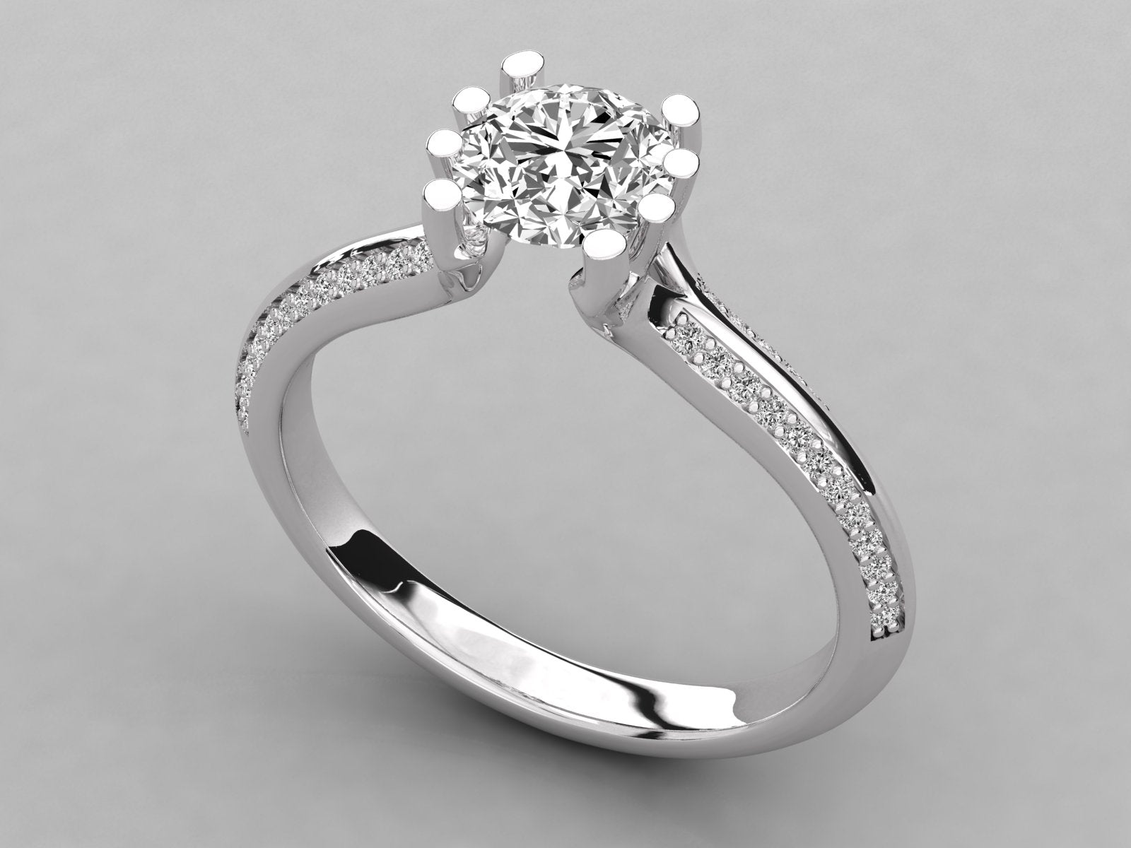 10K GOLD SOLITAIRE  LAB GROWN DIAMOND LADIES  RING.