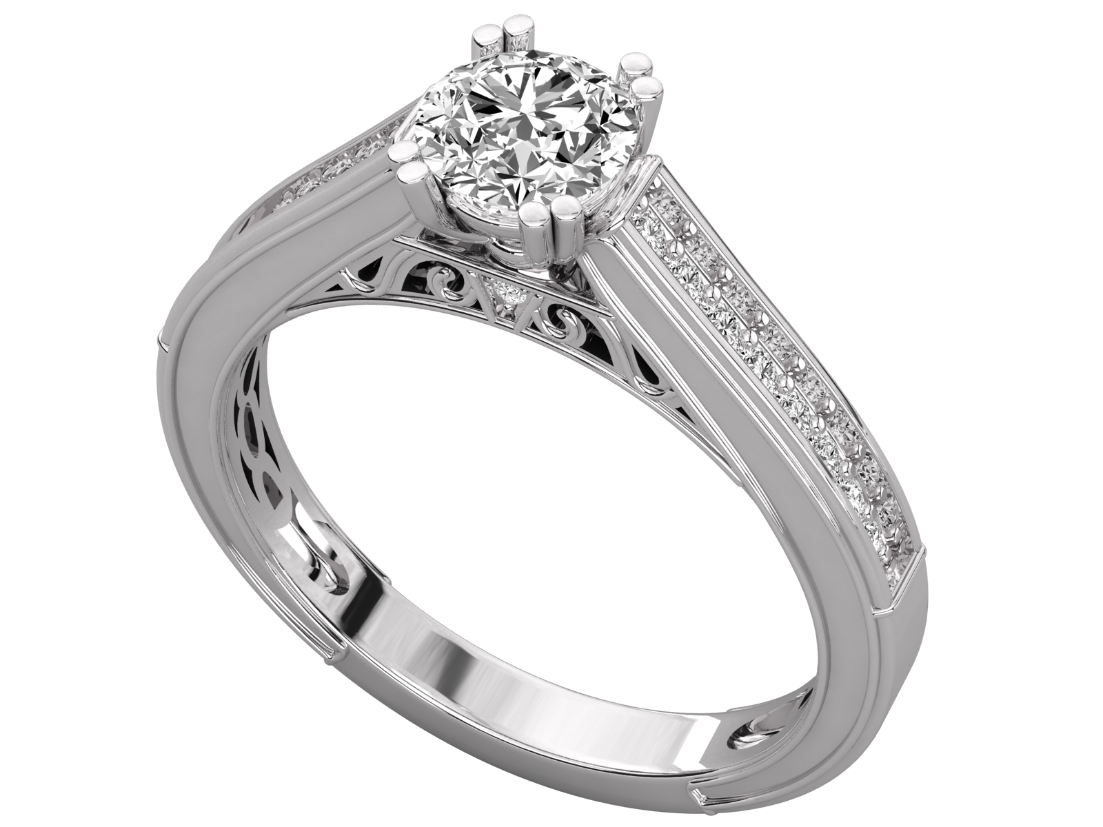 9K GOLD SOLITAIRE LAB GROWN DIAMOND LADIES  RING.