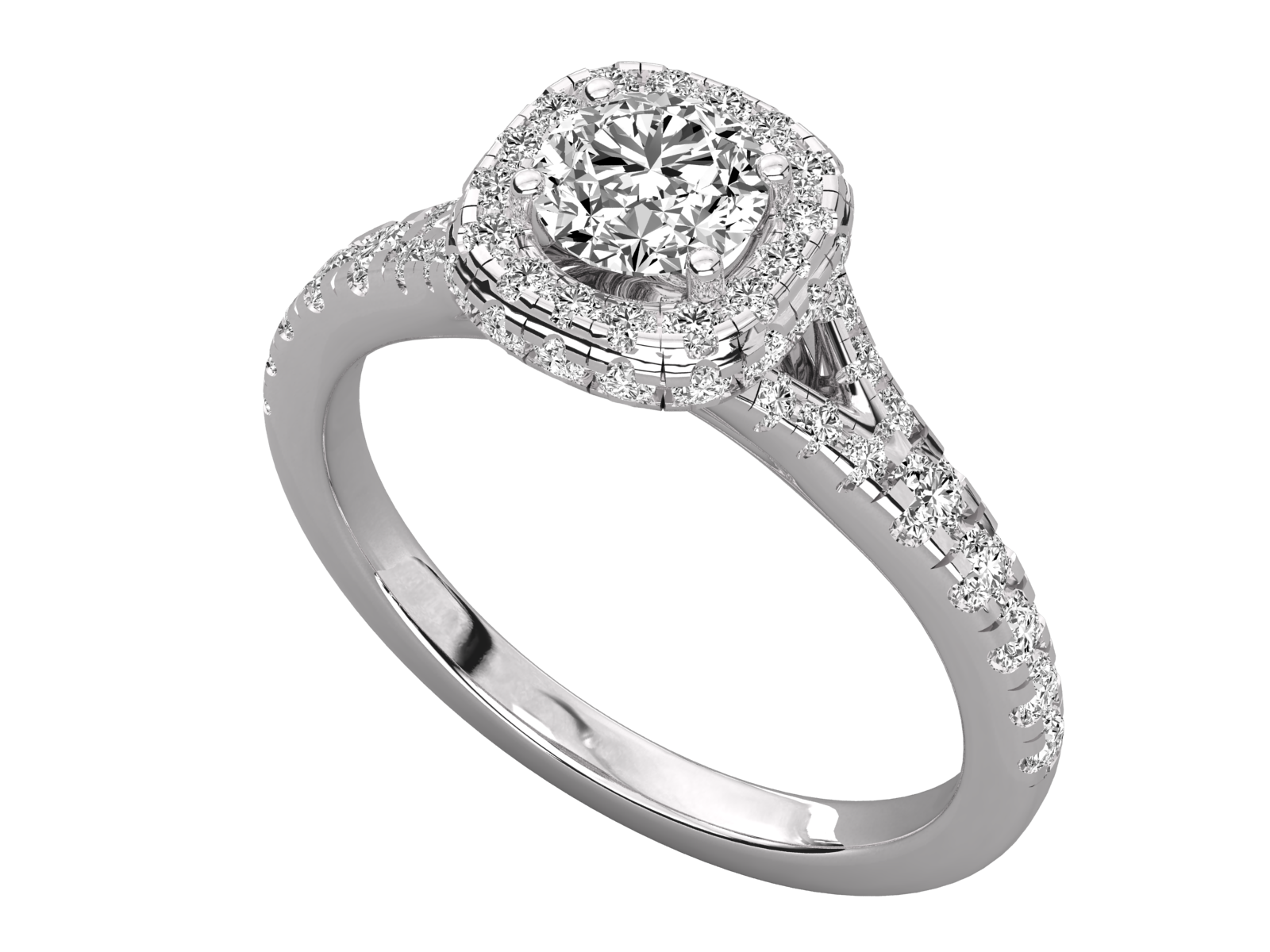 9K GOLD SOLITAIRE ROUND DIAMOND LADIES BRILLIANT RING.