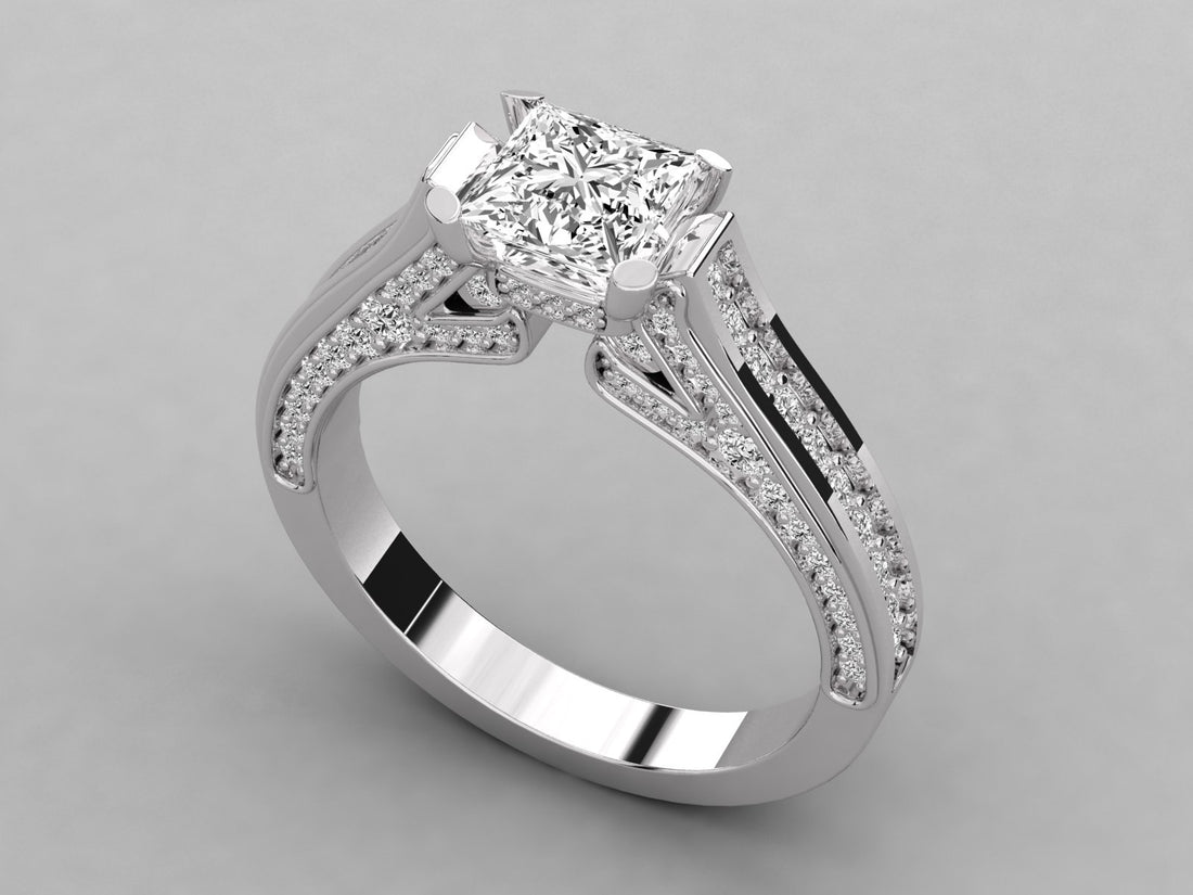 9K SOLITAIRE  LAB GROWN DIAMOND LADIES  RING.
