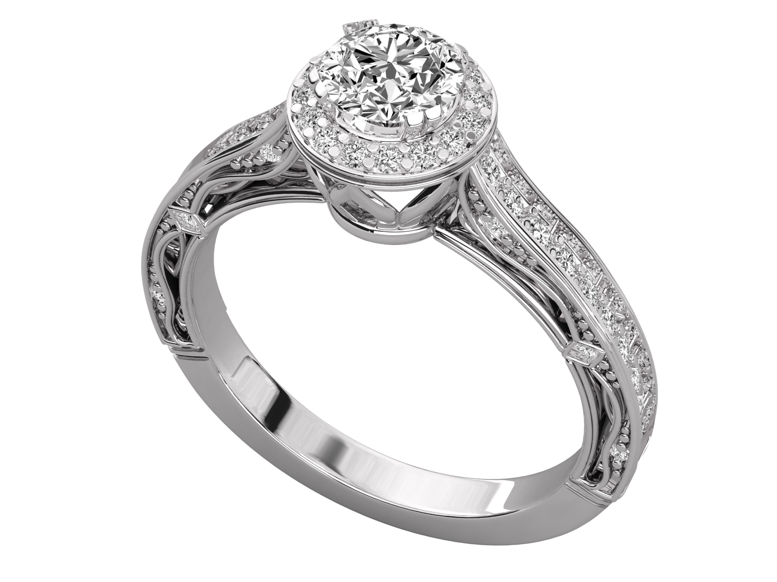 9K GOLD SOLITAIRE LAB GROWN DIAMOND LADIES  RING.