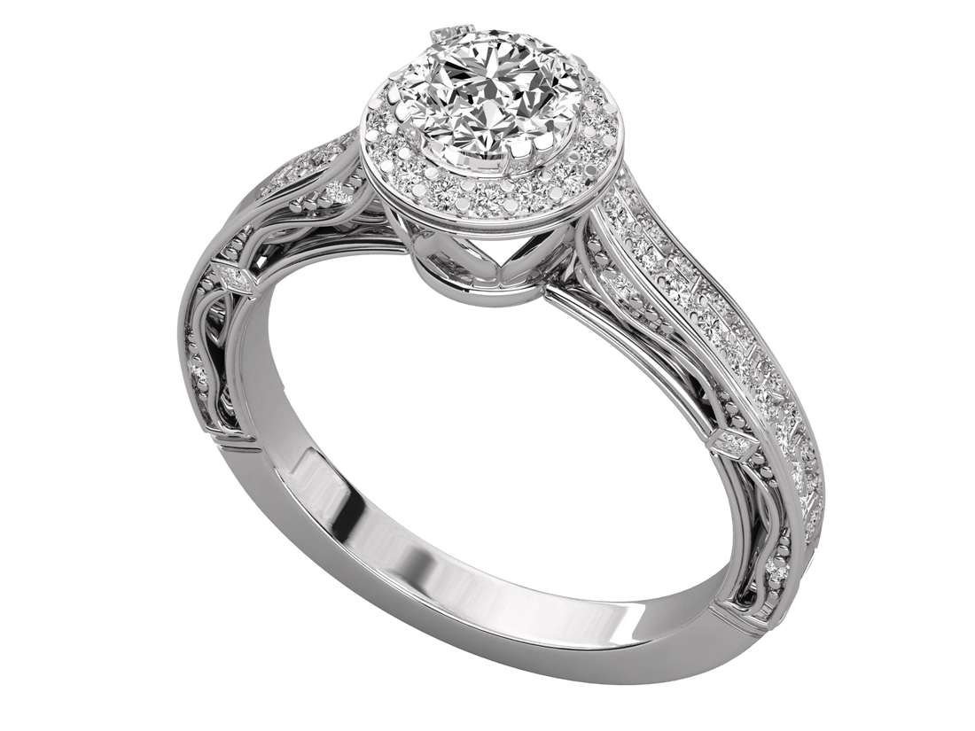 10K GOLD SOLITAIRE  LAB GROWN DIAMOND LADIES  RING.
