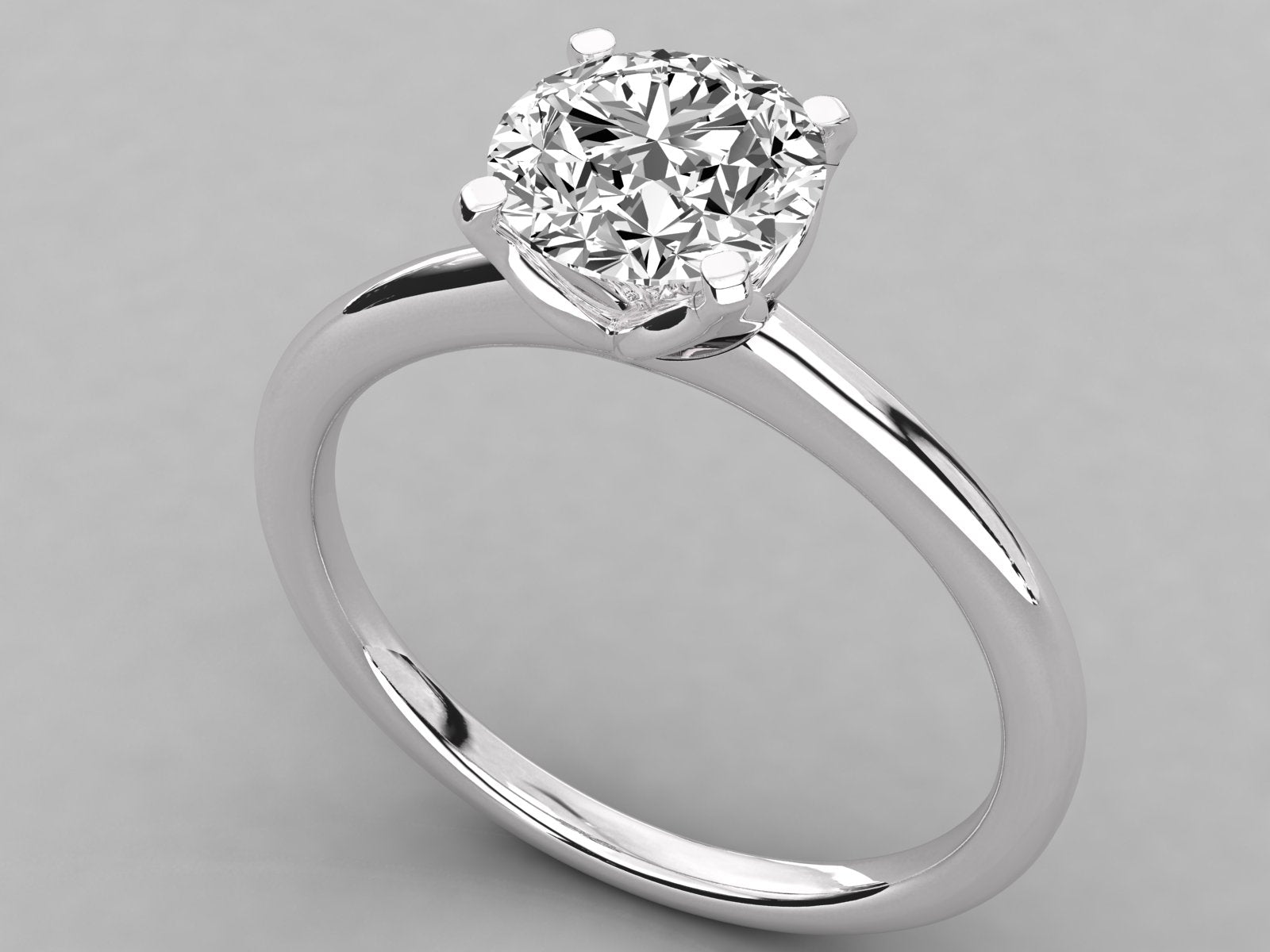 10K GOLD SOLITAIRE  LAB GROWN DIAMOND LADIES  RING.