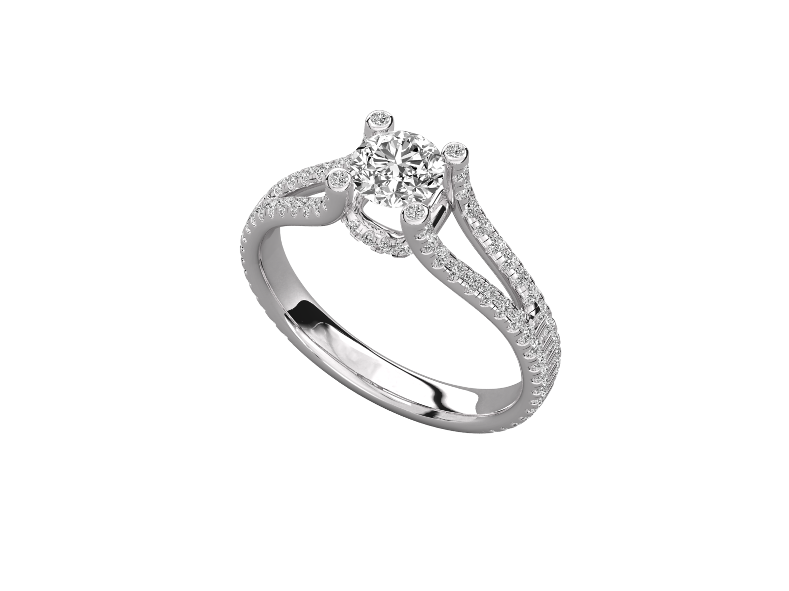 10K GOLD SOLITAIRE  LAB GROWN DIAMOND  BRILLIANT RING.