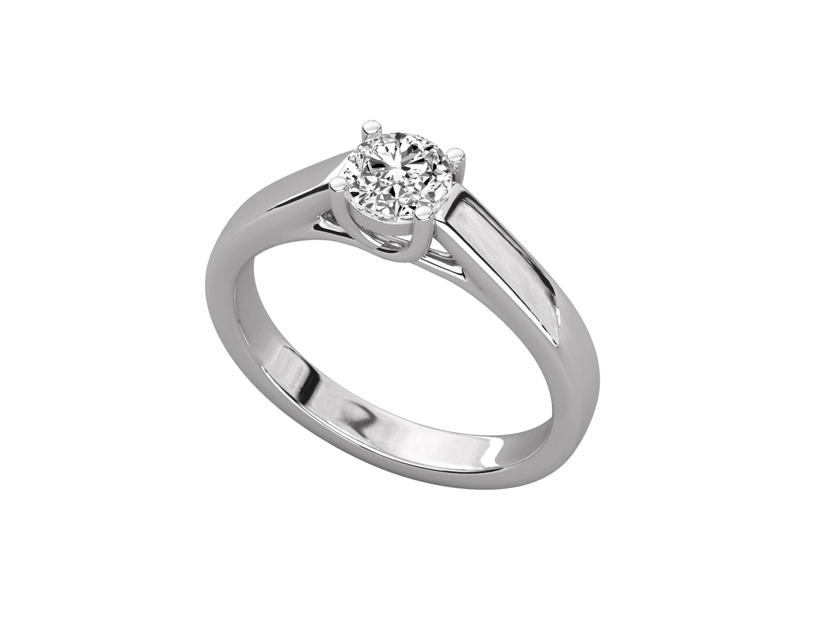 10K GOLD SOLITAIRE DIAMOND  BRILLIANT RING.