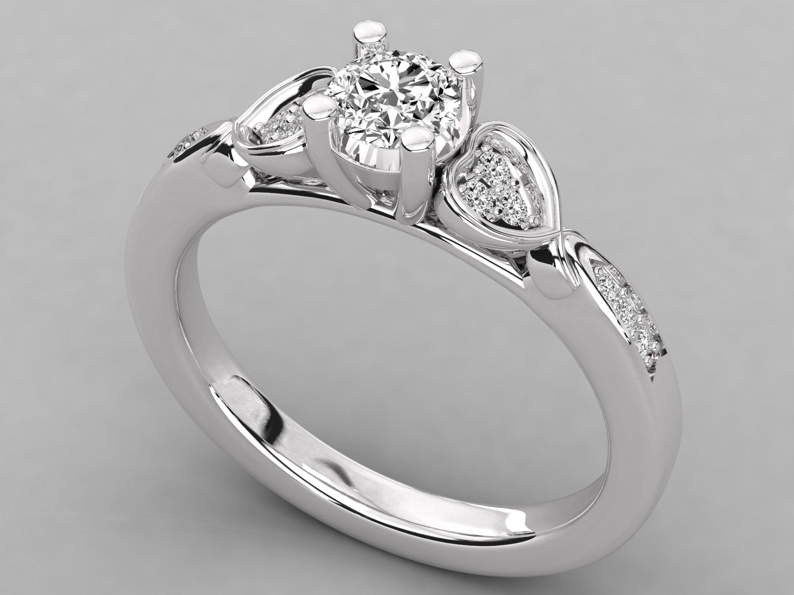 10K GOLD SOLITAIRE  LAB GROWN DIAMOND LADIES  RING.