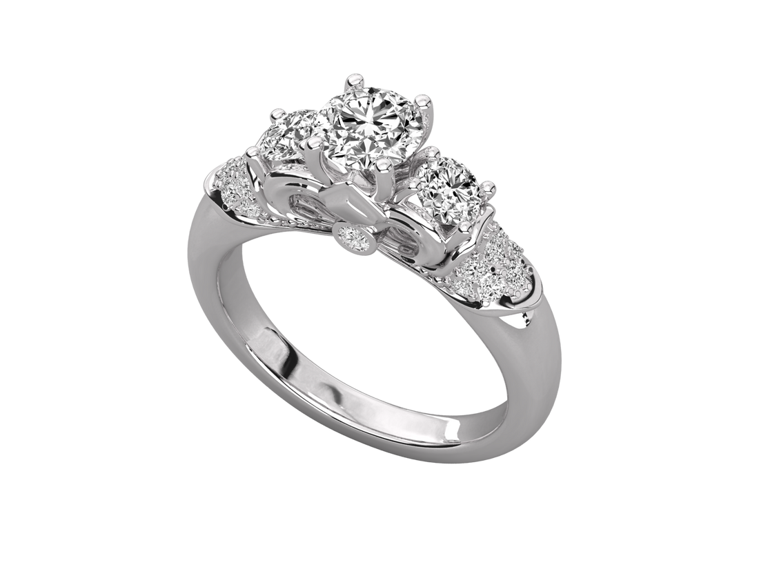 10K GOLD SOLITAIRE  LAB GROWN DIAMOND LADIES  RING.