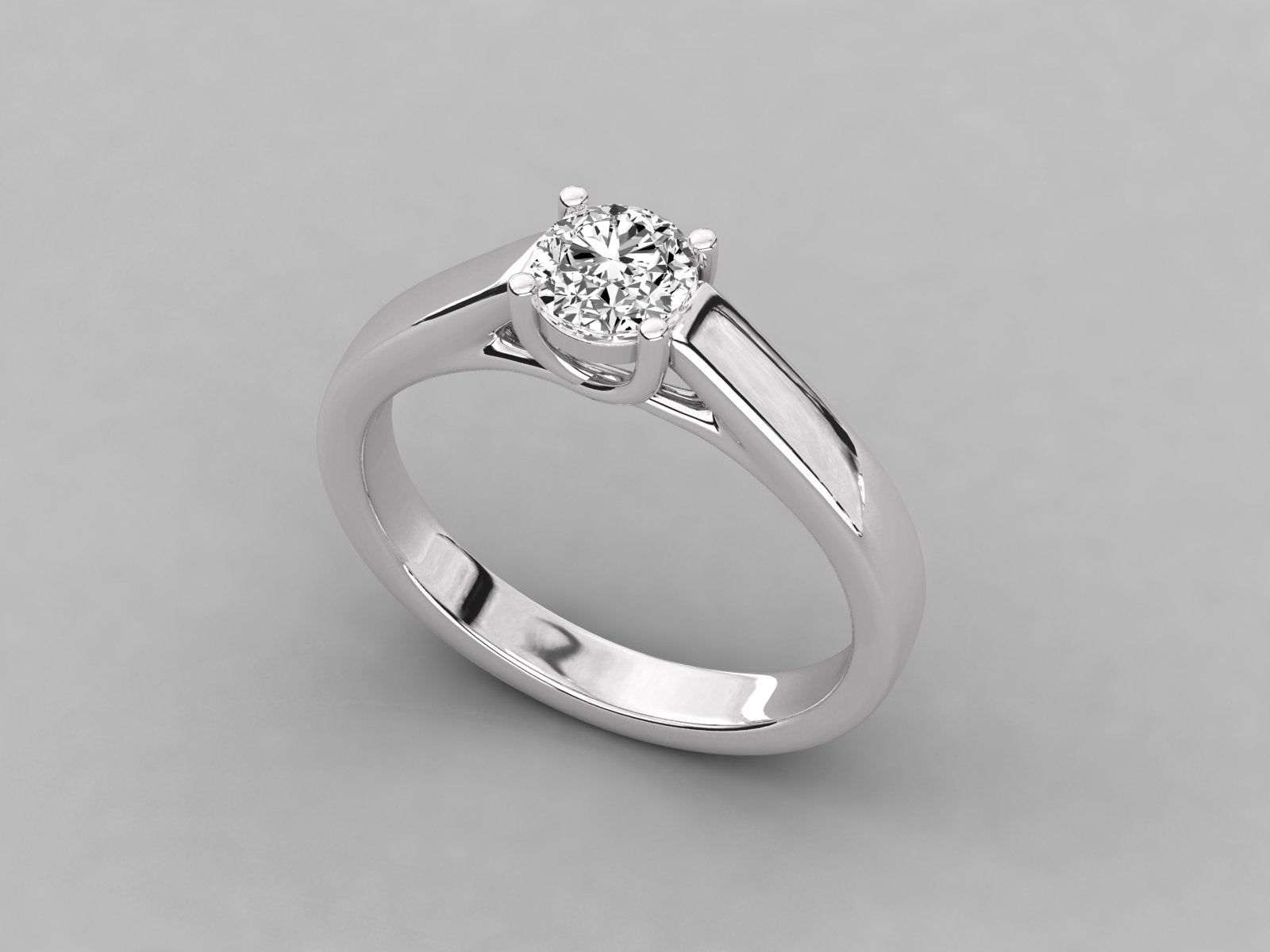 10K GOLD SOLITAIRE DIAMOND  BRILLIANT RING.