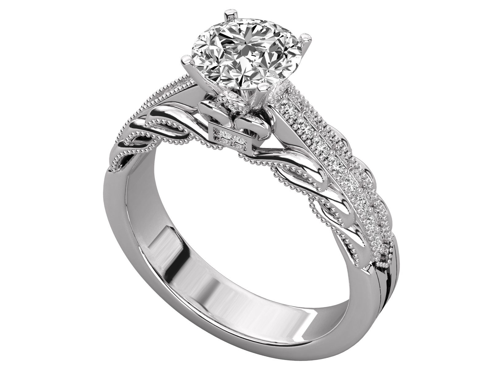 10K GOLD SOLITAIRE  LAB GROWN DIAMOND LADIES  RING.