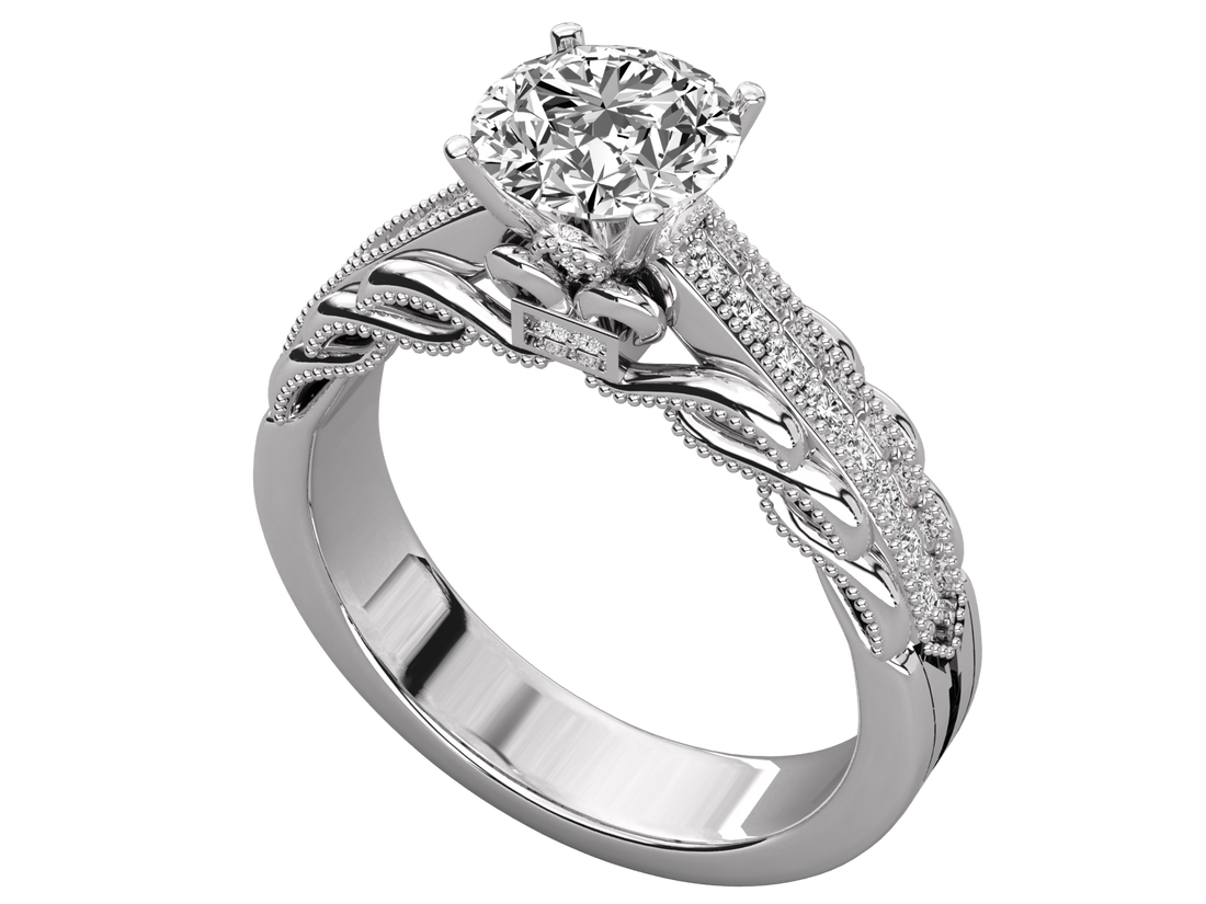 10K GOLD SOLITAIRE  LAB GROWN DIAMOND LADIES  RING.