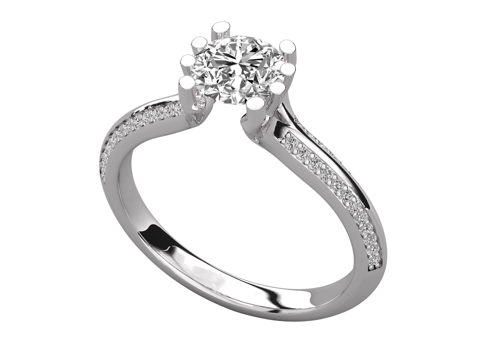 10K GOLD SOLITAIRE  LAB GROWN DIAMOND LADIES  RING.