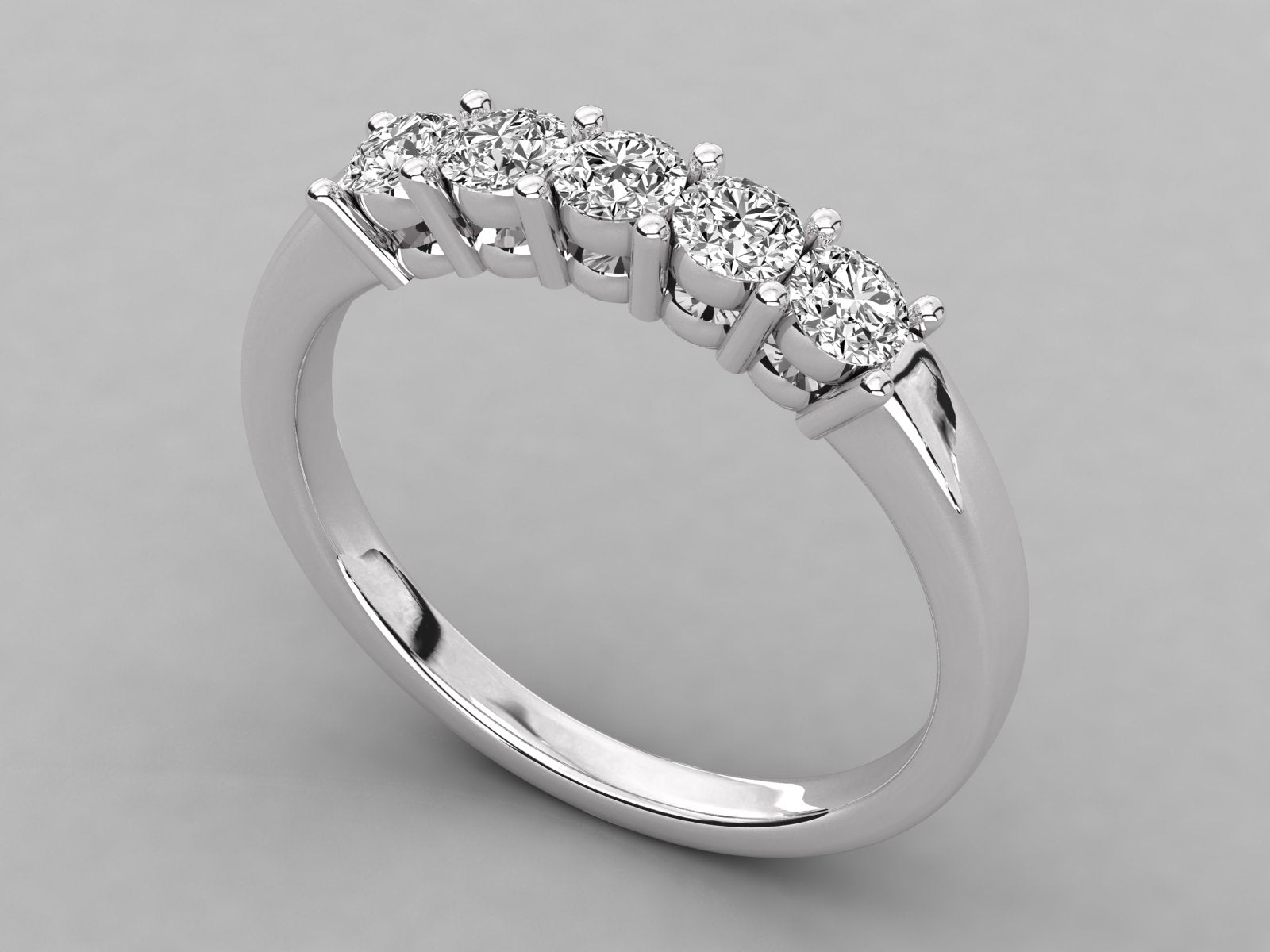 10K  LAB GROWN DIAMOND LADIES BRILLIANT BAND RING.