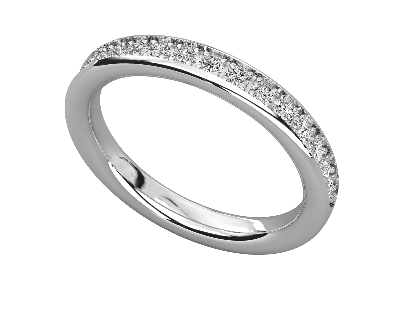 10K GOLD  LAB GROWN DIAMOND LADIES BAND RING.