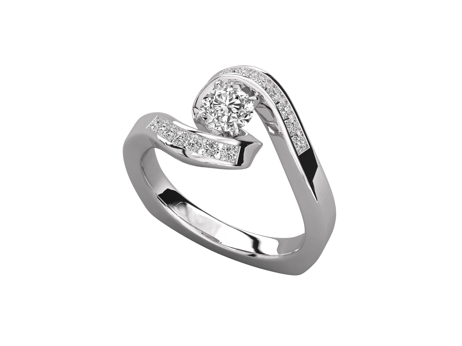 10K GOLD SOLITAIRE  LAB GROWN DIAMOND LADIES  RING.