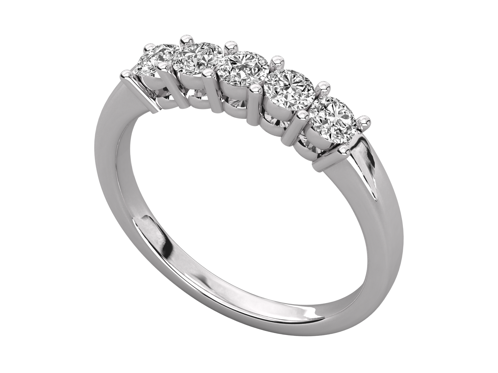 10K  LAB GROWN DIAMOND LADIES BRILLIANT BAND RING.